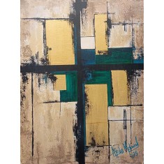 Aisha Mahmood, 18 x 24 Inch, Acrylic on Canvas, Abstract Painting, AC-AIMD-113